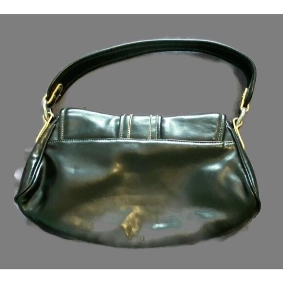 Black Purse Single Strap Snap Closure Vegan Dark Fairy Minimalist Grunge Goth - Picture 7 of 9